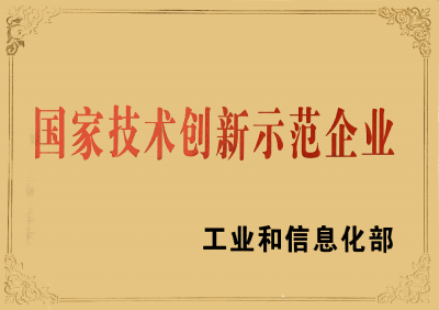 國家技術(shù)創(chuàng)新示范企業(yè)獎(jiǎng)牌